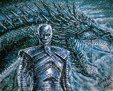 Game of Thrones Night King & Ice Dragon SketchaFEX Mick & Matt Glebe Sketch Card
