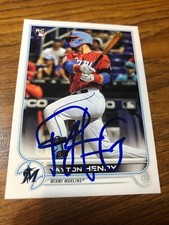 2022 Topps Miami Marlins Payton Henry Autographed Card #611