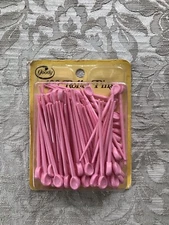 Vintage 1977  Sealed Goody 100 Hair Roller Pin Fasteners Unbreakable Pink #5482