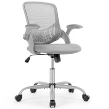 OLIXIS Wheels, Ergonomic Home Office Flip-up Arms and Lumbar Support, Mesh Sw...