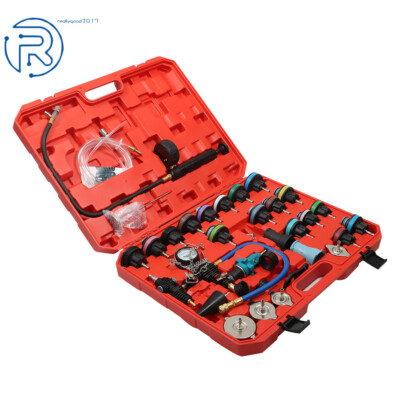 33 PCS Radiator Pressure Tester Vacuum-Type Cooling System Refill Kit Universal