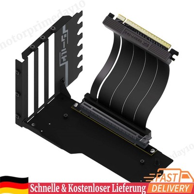 Vertikale GPU-Montagehalterung mit 15 cm PCI-E 4.0 X16 Riser-Kabel (schwarz, ohn