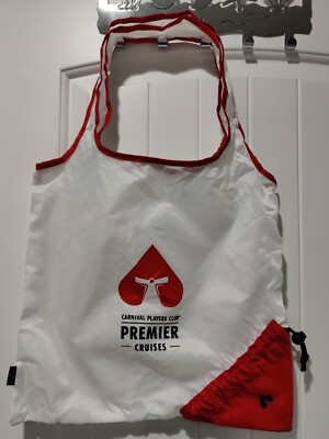 NEW Carnival Cruise Lines Players Club Premier Tote Bag Folds Into Heart Case