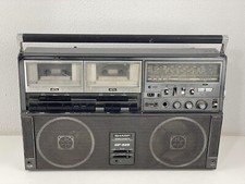 Vintage Sharp GF-525 Double Cassette Boombox - Retro Portable Radio