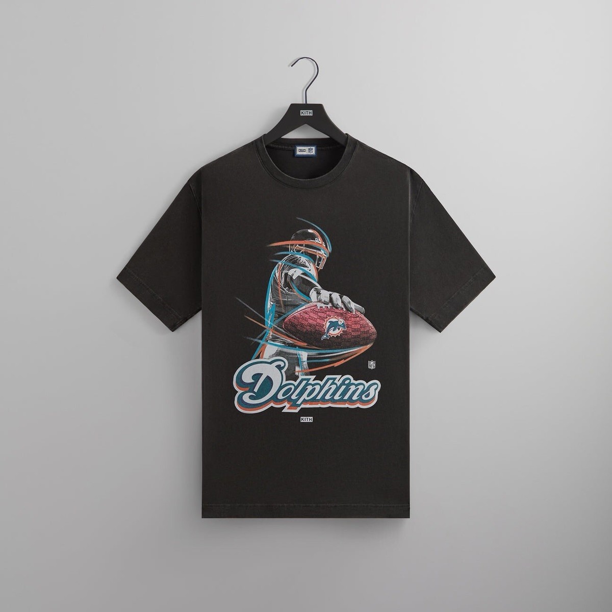 ☆ KITH x ‘47 NFL DOLPHINS vintage tee コラボTシャツ ☆ Kith x NFL 47 Dolphins Vintage Long Sleeve Tee Black Men's