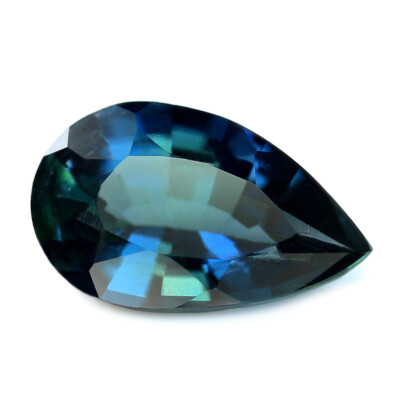 Certified Natural Unheated Teal Sapphire 0.52ct VS Clarity Madagascar Pear 6x4mm