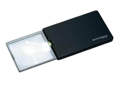 Eschenbach EasyPocket 152110 LED 'Pop'Up' schwarz 3x Kreditkartengröße Lupe