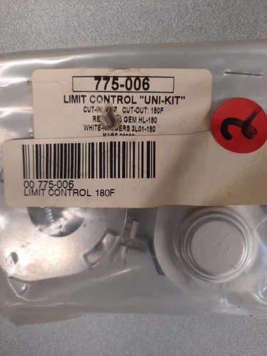 Robertshaw 775-006 Limit Control Uni-Kit - cut-in 140F cut-out 180F