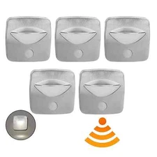 Facon 5PKS LED Aisle Light Motion Sensor LED Sensor Step Lamp, 3400K Warm White