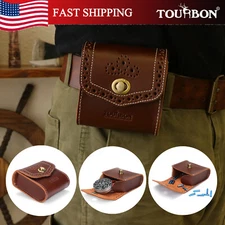 TOURBON Leather Cartridge Belt Pouch Hunting  .22LR/.38 /.45 Ammunition Holster
