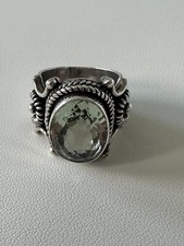 Silver and Prasiolite lady's ring