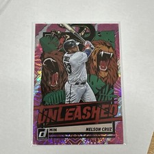 Nelson Cruz 2021 Donruss Unleashed Pink Fireworks #UNL12 Minnesota Twins