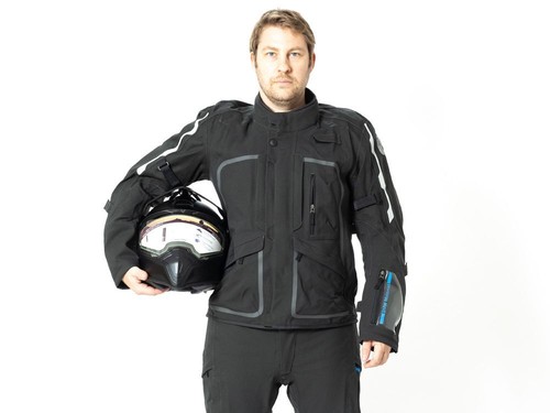 Motorrad EnduroGuard Black Jacket Men’s Motorcycle/Motorbike RIDE Four Season - Picture 2 of 5