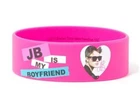 Wristband Justin Bieber JB IS MY BOYFRIEND Bracelet Pink Official New