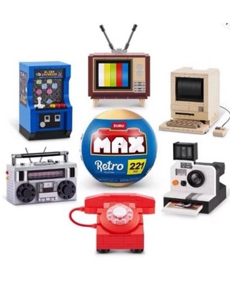 6 Zuru Max Retro Collection - Phone, TV, Computer, Radio, Arcade, Camera SEALED