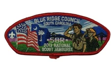 2013 Jamboree Blue Ridge Council SC SBR JSP RED Bdr (VT775)