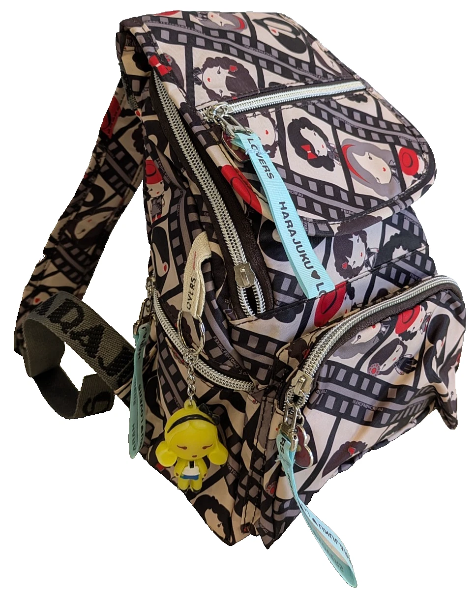 Girl Harajuku Lovers Design Bag Y2K Handbag Backpack with Tags 13x9 Inches