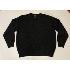 Jos A Bank Mens Black 100 Cashmere V Neck Sweater XL fits S Business Office