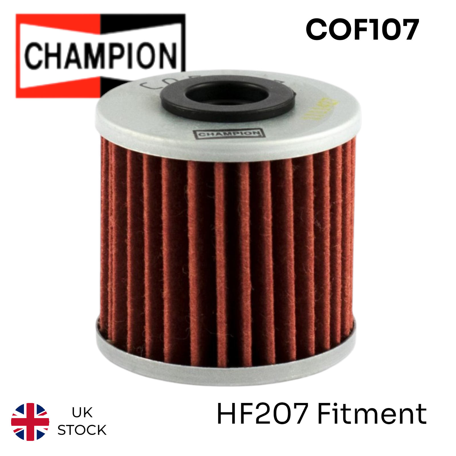 Champion Premium Oil Filter replaces HF207 - High quality aftermarket filter