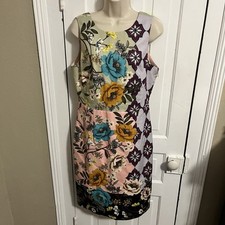 Maeve Anthropologie Lissa Twill Mini Dress Multicolor Floral Size 10 B