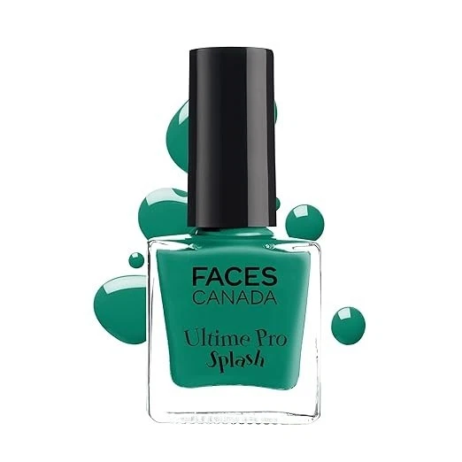 FACES CANADA Ultime Pro Splash Nail Enamel - Tropical Green 59 (8ml) | Quick Dry