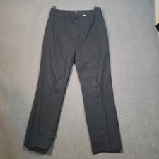Elie Tahari Dress Pants Womens 8 Black Wool Blend Side Zip EU89T23U