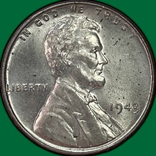 1943 Lincoln Wheat Steel Cent Brilliant Uncirculated BU Coin #44726