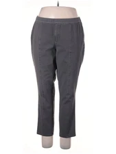 H By Halston Women Gray Casual Pants 18 Plus