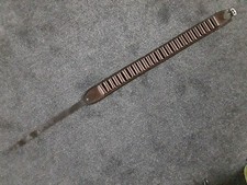 Shotgun Cartridge Belt 12g leather and canvas, medium,  brown  38"- 44"