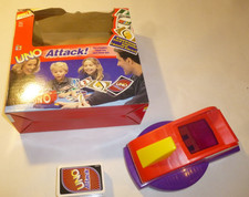 Mattel UNO Attack Vintage 1998 Card Game with Cards Raised Letter Sides TESTED