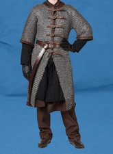 Medieval Chainmail Shirt Half Sleeve   9mm Riveted Steel Hauberk  LARP SCA Reen