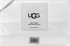 UGG Iona QUEEN Sheet Set, 300 Thread Count, 100 Cotton, Bright White