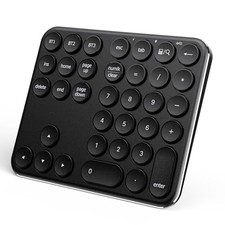 iClever Bluetooth Number Pad, Multi-Device Wireless Numeric Keypad, USB-C Rechar