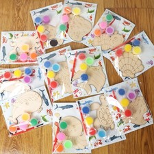 LARDUX Under The Sea Party Favors, 24PCS Wooden Sea Ocean Animals Party Favor...