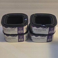 4 Jumbo Square Refills Disposal Bags Refill Compatible with Diaper Genie Compact