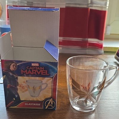Marvel Captain Marvel Glastasse aus Glas transparent mit Griff