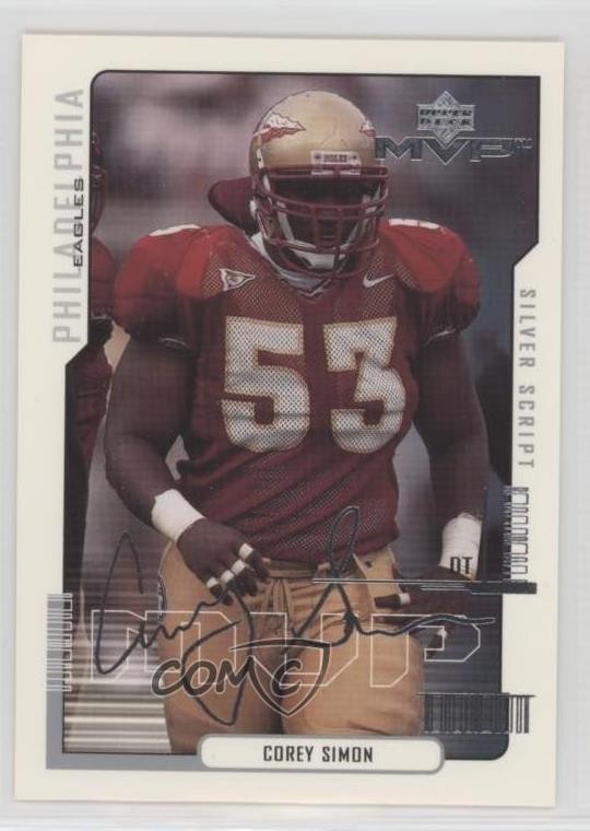 2000 Upper Deck MVP Silver Script Corey Simon #194 Rookie RC n1u