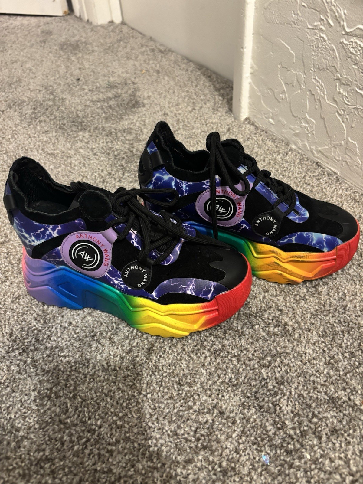 Anthony Wang Multicolor Lightning Pattern Rainbow… - image 1