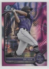 2022 Bowman Chrome Prospects Fuchsia Lava Refractor /199 Zac Veen #BCP-13 0rm6