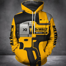 New DeWalt Tool 3D Printed Hoodie  Lightweight Pullover Top  Gift 2025 S  5XL