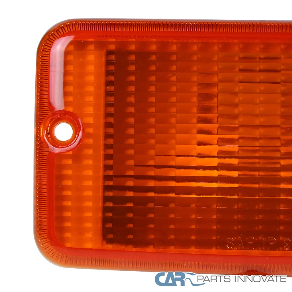 Fits 1997-2006 Jeep Wrangler Amber Front Bumper Lights Turn Signal Lamps Pair Foto 3 de 4