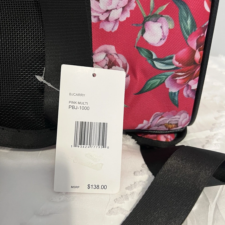 BETSEY JOHNSON PORTADOR DE MASCOTAS ROSAS ROSAS ROSAS PERROS GATOS HASTA 16 LB APROBADO POR TSA NUEVO CON ETIQUETAS Foto 3 de 4