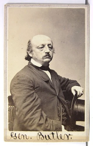 1860s CIVIL WAR UNION ARMY GENERAL BENJAMIN BUTLER CDV PHOTOGRAPH By FREDRICKS