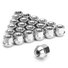 12mmx1.5 Zinc Aftermarket Wheel Lug Nuts, 20 Pcs M12x1.5 Open End Cone Seat B...