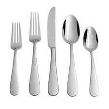 Oneida Teso 40-Piece Stainless Steel Flatware Set with Caddy (Service for 8)