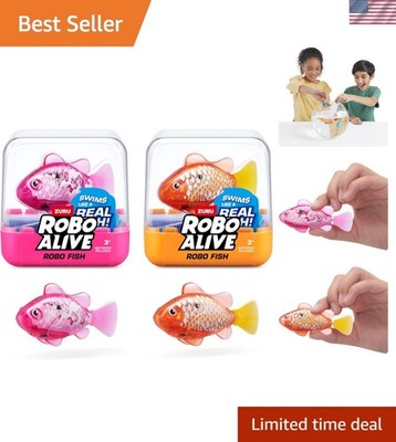 2-Pack of Interactive Robo Fish - Realistic Swimming & Color Changing