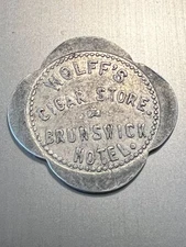 "WOLFF'S CIGAR STORE / BRUNSWICK HOTEL" (circa 1920 maverick) MANSFIELD, OHIO