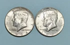 Two 1964P - Kennedy Half Dollars - Uncirculated Condition - Some Light Toning
