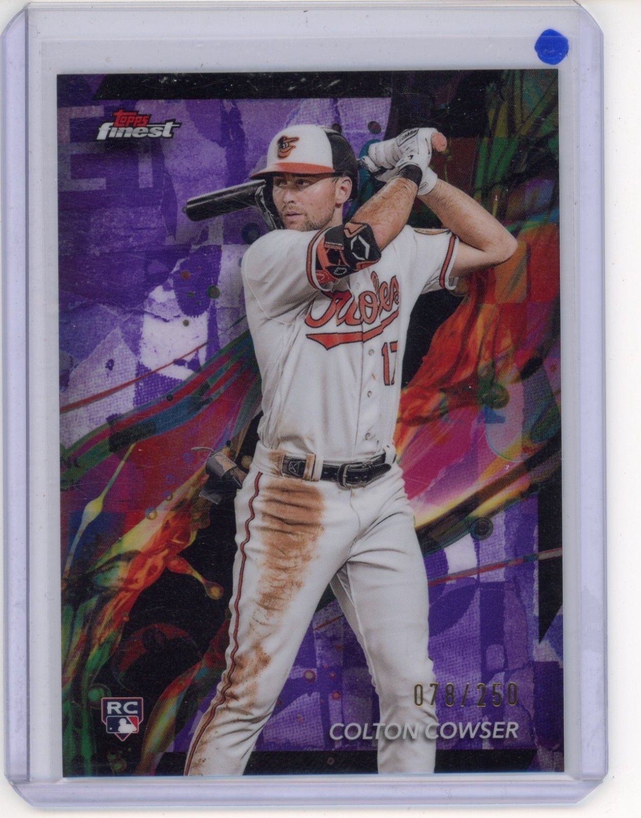 2024 Topps Finest - Common Colton Cowser #79 Purple Refractor /250 RC Orioles