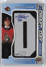 2022 Upper Deck SP Game Used Draft Day Marks 31/35 Mads Sogaard #DDM-SO Auto gz3